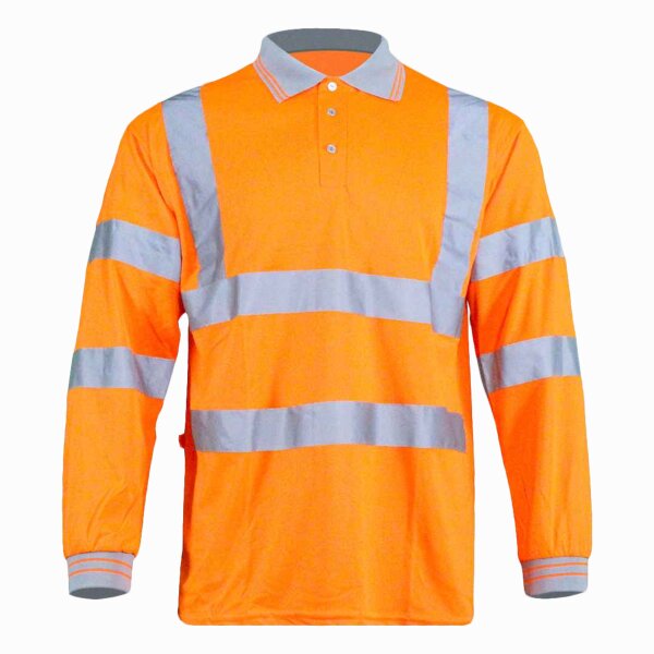 Warrior Hi-Vis Long Sleeve Polo Shirt Thumbnail