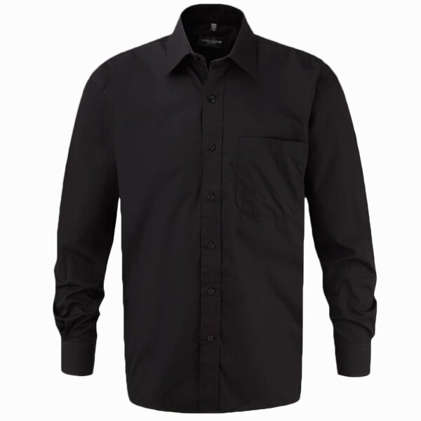 Russell Collection Long Sleeve Easy Care Cotton Poplin Shirt Thumbnail