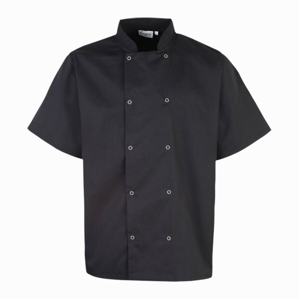 Premier Unisex Short Sleeve Stud Front Chef's Jacket Thumbnail