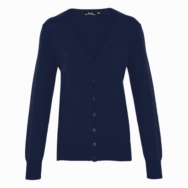 Premier Ladies Cotton Acrylic V Neck Cardigan Thumbnail