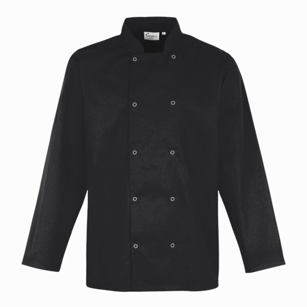Premier Unisex Long Sleeve Stud Front Chef's Jacket Thumbnail