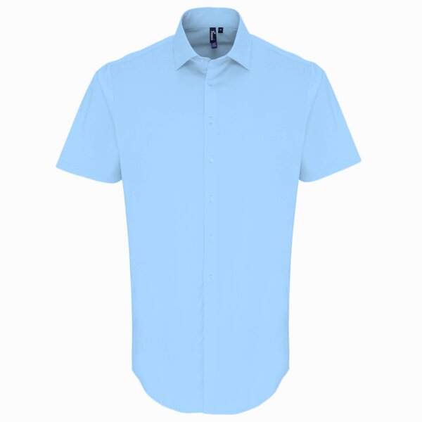 Premier Short Sleeve Stretch Fit Poplin Shirt Thumbnail